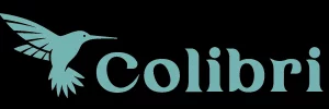 logo colibri fond noir